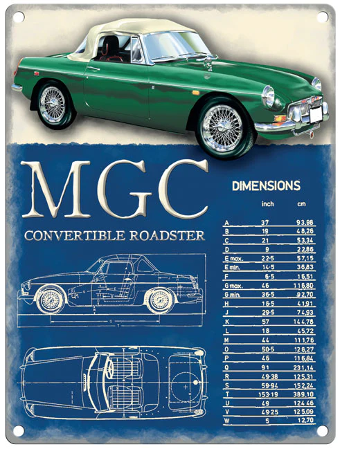 Mg 1967 Mgc -  Metal Sign
