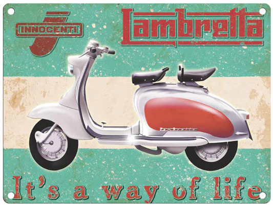 Lambretta 3 -  Metal Sign